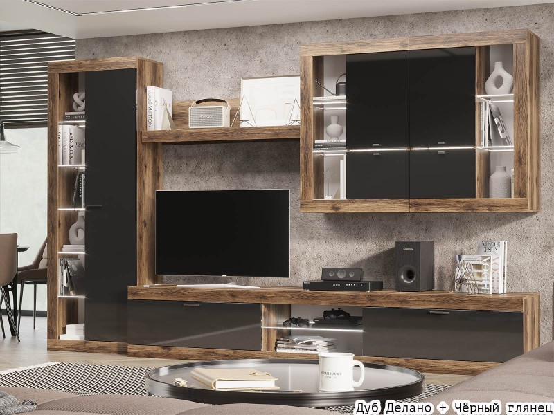 Прага ЛДСП Гостиная модульная, Комплект-3 [Прага Эра]