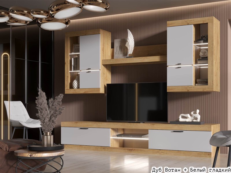 Прага ЛДСП Гостиная модульная, Комплект-4 [Прага Эра]