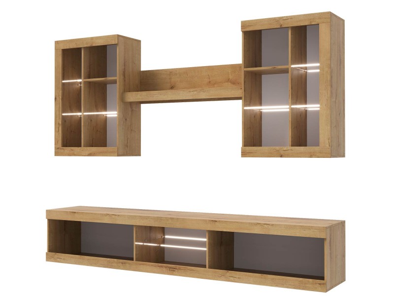 Прага МДФ Гостиная модульная, Комплект-4 [Прага Эра]