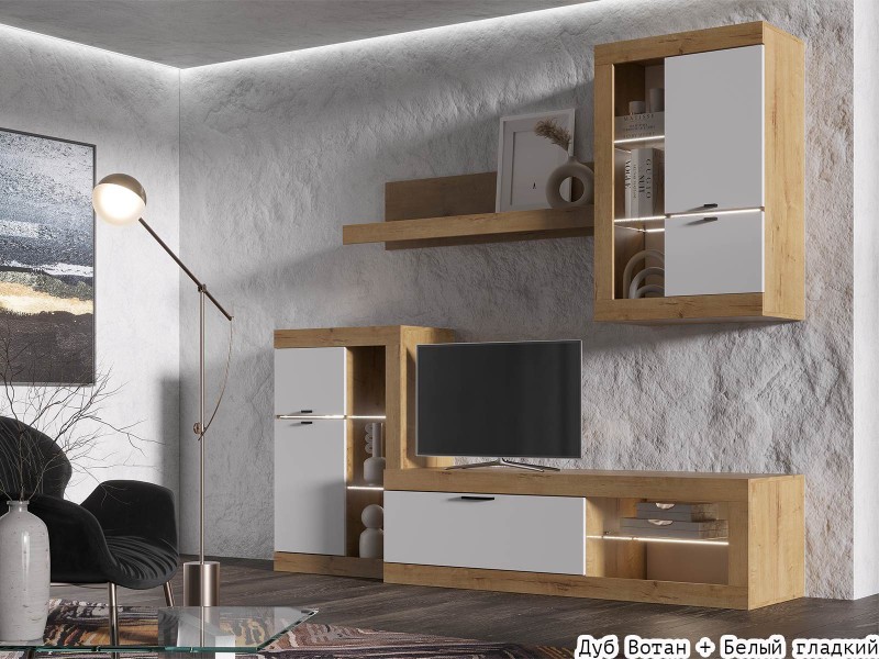 Прага ЛДСП Гостиная модульная, Комплект-5 [Прага Эра]