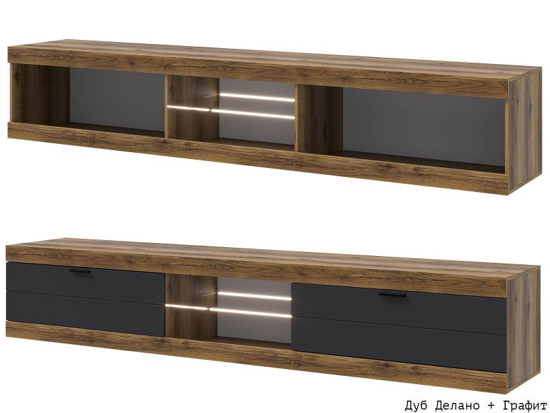 Прага МДФ Тумба ТВ большая 252 [Прага Эра]
