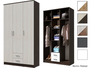 Трио Шкаф трёхстворчатый с ящиками [Эко]