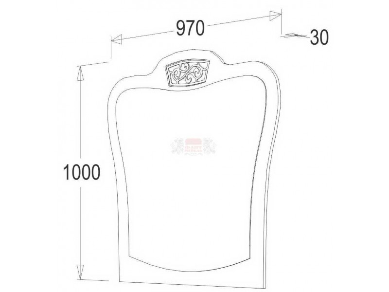 Ольга-12 ЛДСП спальня, Зеркало навесное [Ольга-12 ЛДСП]