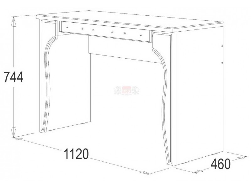 Ольга-12 МДФ спальня, Стол туалетный [Ольга-12]