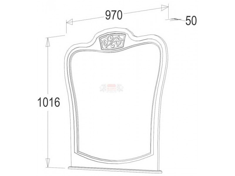 Ольга-12 МДФ спальня, Зеркало навесное [Ольга-12]