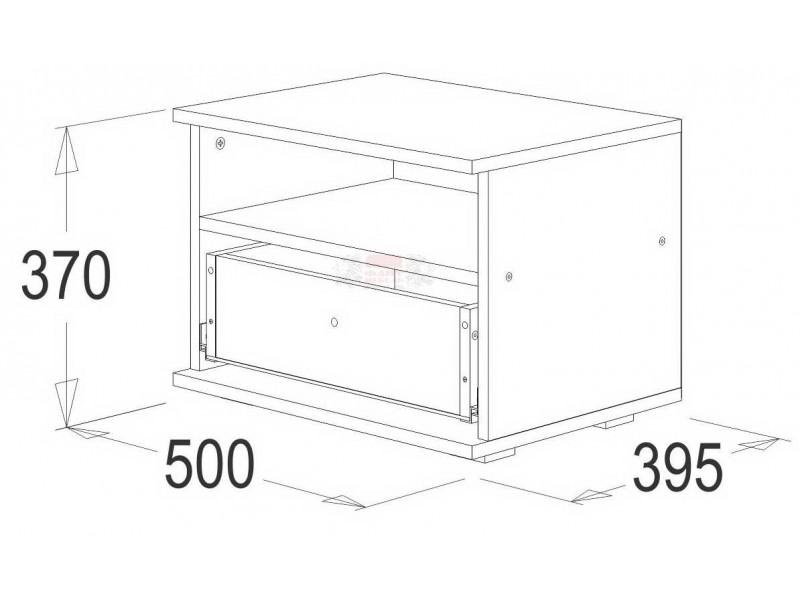 Ольга-14 спальня, Тумба 1 ящик [Ольга-14]