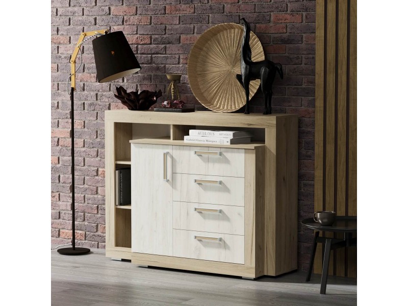 Ольга-19 Комод №1 с ящиками и распашной дверцей [Ольга-19]