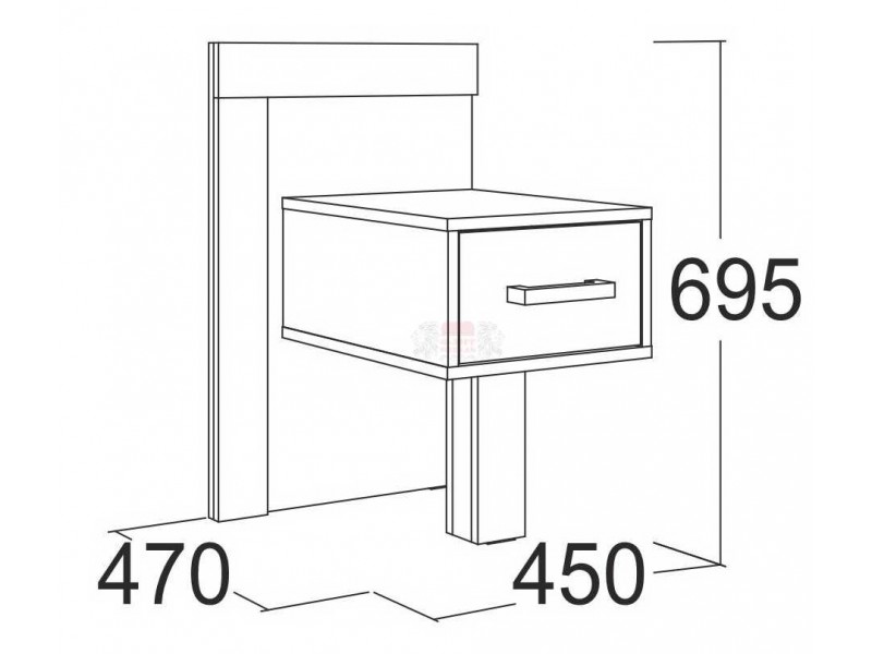 Ольга-19 Тумба прикроватная [Ольга-19]