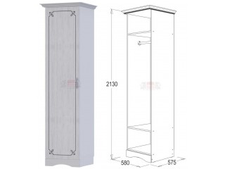 Ольга-1Н спальня, Шкаф 1 дверный для одежды [Ольга-1Н]