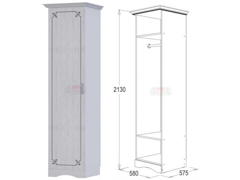 Ольга-1Н спальня, Шкаф 1 дверный для одежды [Ольга-1Н]