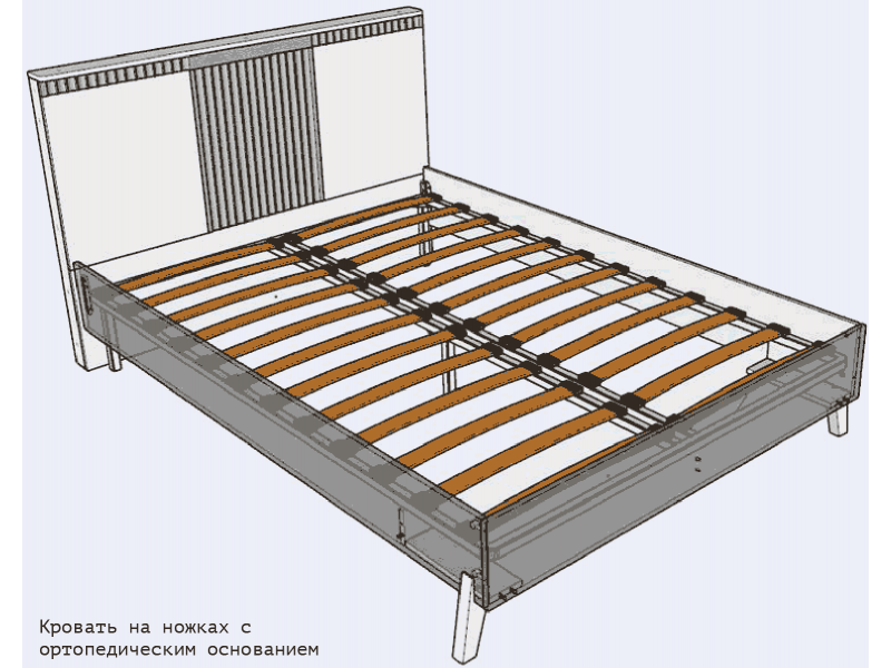Ольга-3 корпус кровати с ножками [Ольга-3]