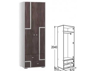 Омега-16 Шкаф 2-х дверный для одежды [Омега 16]