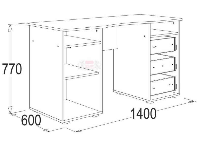 Омега-16 Стол письменный 3 [Омега 16]