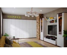Норвуд Модульная Гостиная Комплект-2, Белый [NorwoodG]