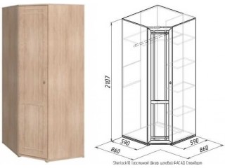 Sherlock 10 Шкаф угловой стандарт [Шерлок дуб сонома]
