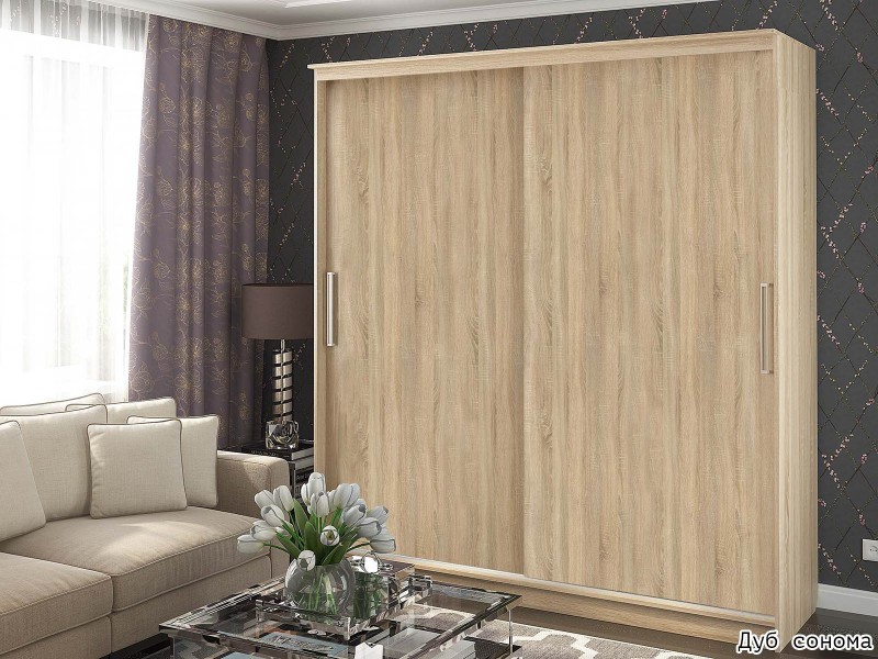 Без Зеркал Шкаф-купе 2,0м, Каркас Софи [Дарина Handis]