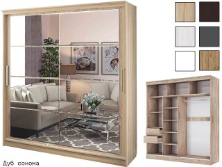 Танго Зеркало Шкаф-купе 2,0м, Каркас 2,0м [Танго Handis]