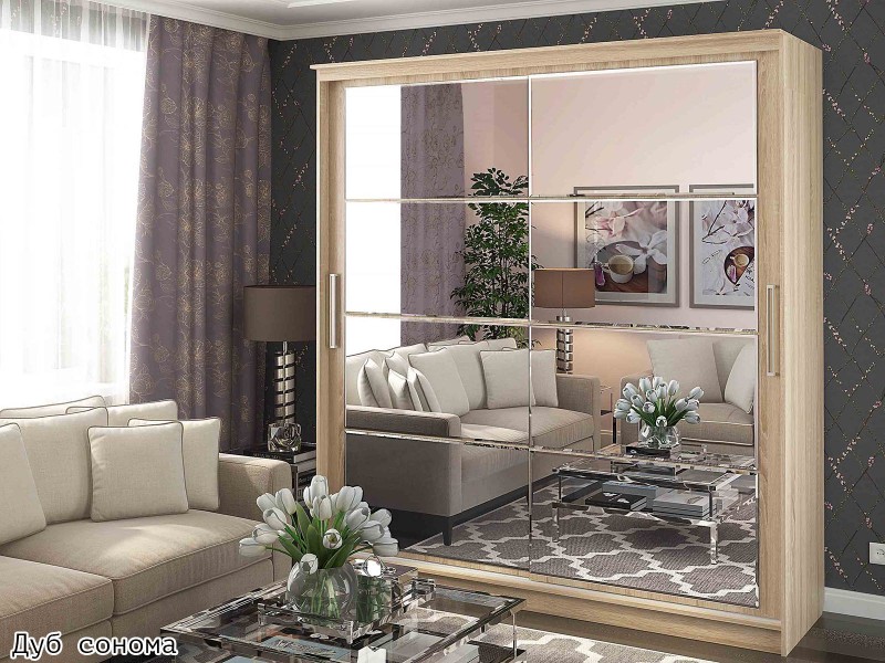 Танго Зеркало Шкаф-купе 2,0м, Каркас 2,0м [Танго Handis]