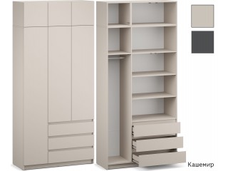 Феникс-3 Шкаф 120 три двери и три ящика, с антресолью [Феникс-3]