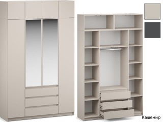 Феникс-3 Шкаф 160 четыре двери и три ящика, с зеркалом, с антресолью [Феникс-3]