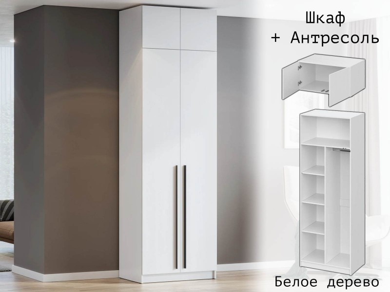 Берген ШК-800 Шкаф двухстворчатый комбинированный распашной [Берген ИЦ]