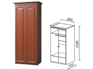 Шкаф 2-х дверный для платья МДФ матов. [Гармония-4]