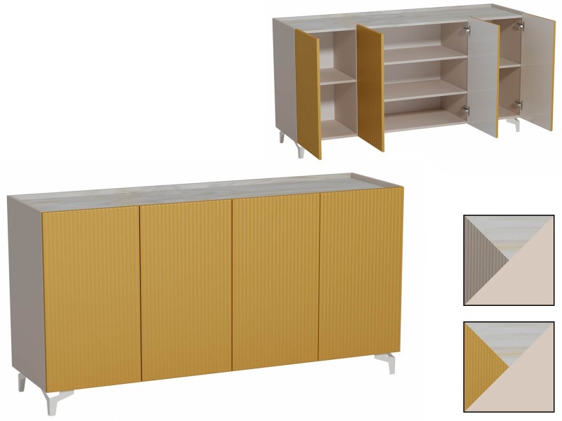 Голд Комод 1600 Фасад МДФ матовый [Голд]