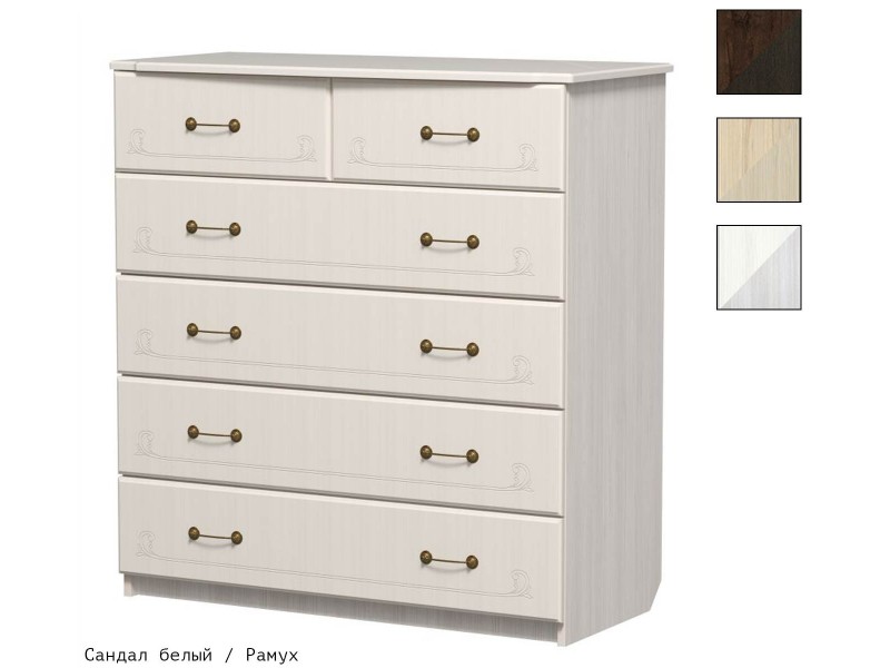 Комод с 6-ю ящиками с рис [Ивушка-5]