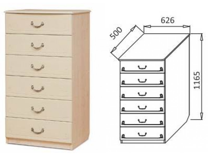 Комод-пенал с рис [Ивушка-5]