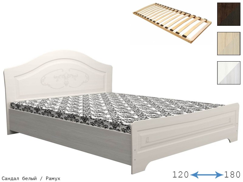 Ивушка-5 Кровать с рисунком, с прямой ножной спинкой [Ивушка-5]