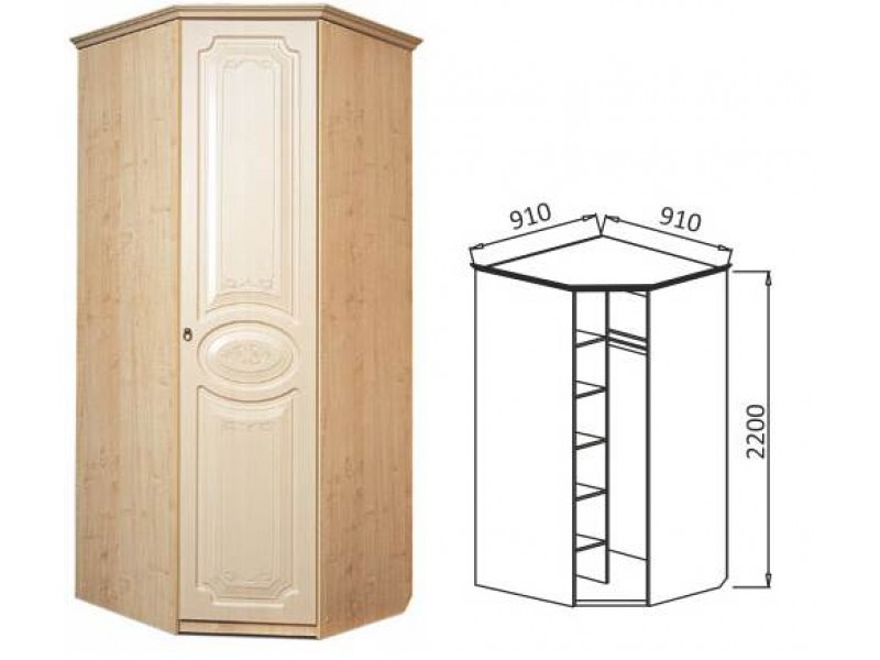 Шкаф угловой с рис [Ивушка-5]