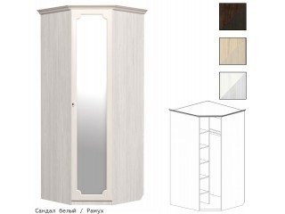 Шкаф угловой с зеркалом с рис [Ивушка-5]