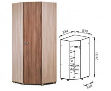 ПМ-8 Шкаф Угловой для детского платья и белья ЛДСП [Юниор-6]