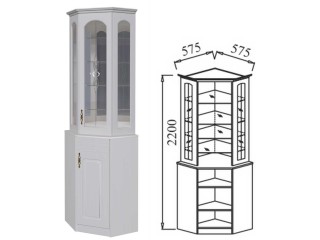 В-2 Витрина угловая с зеркалами МДФ матов. [Венеция]