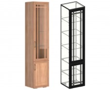 Бруно Витрина №1 Правая, полки Стекло [Бруно]