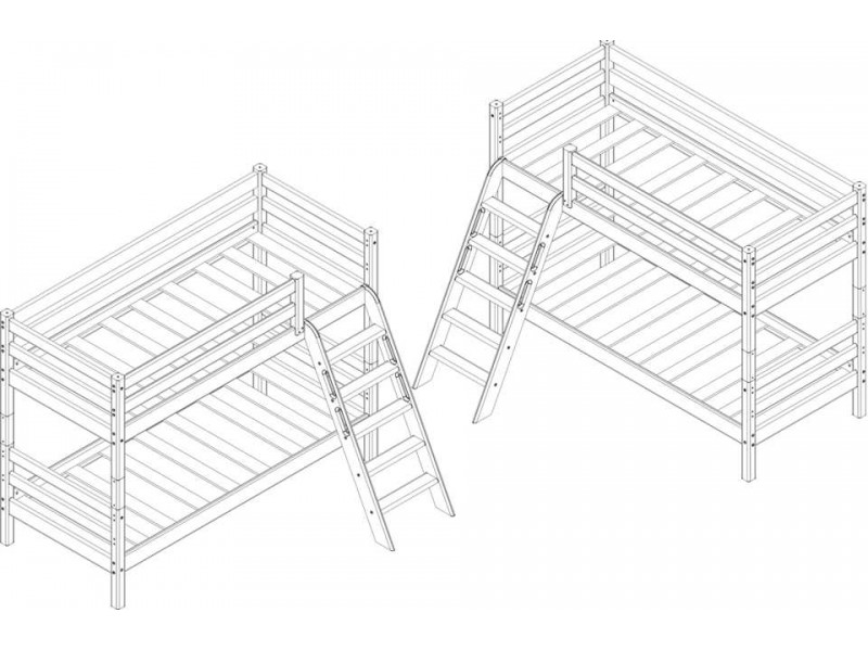 Соня Двухъярусная кровать с наклонной лестницей. Вариант 10 [Соня]