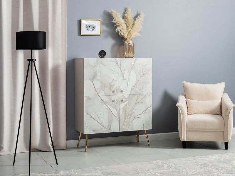 Флоу комод 16.329 Кашемир + Белый