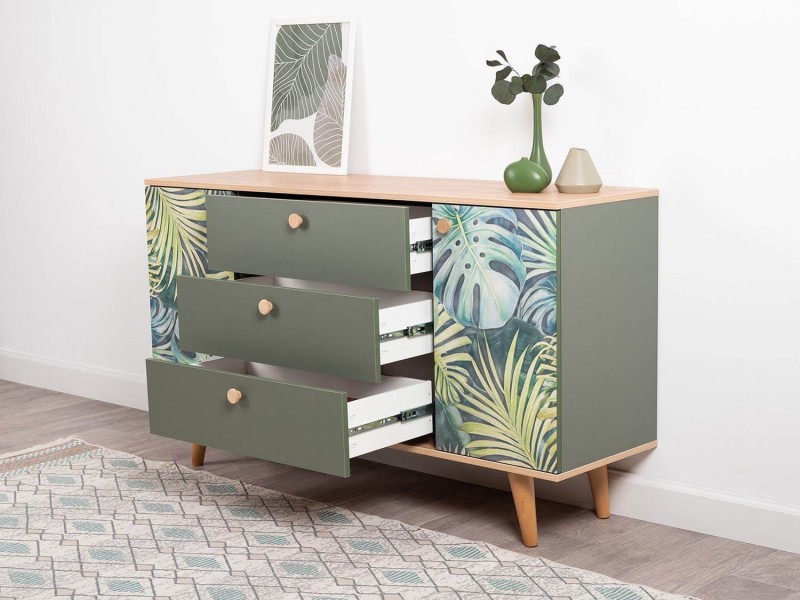 Маттиас Комод 16.245 Гикори Рокфорд + Дымчатый Зеленый