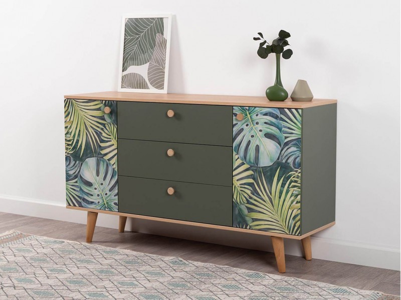 Маттиас Комод 16.245 Гикори Рокфорд + Дымчатый Зеленый