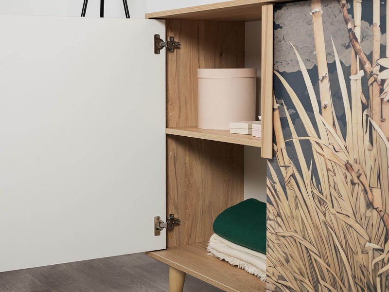 Току комод 16.230.04 Гикори Рокфорд + Белый