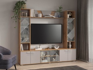 Аккорд 63.03 Тумба для ТВ, Дуб золотой + Кашемир [Аккорд]