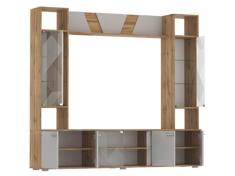 Аккорд 63.03 Тумба для ТВ, Дуб золотой + Кашемир [Аккорд]