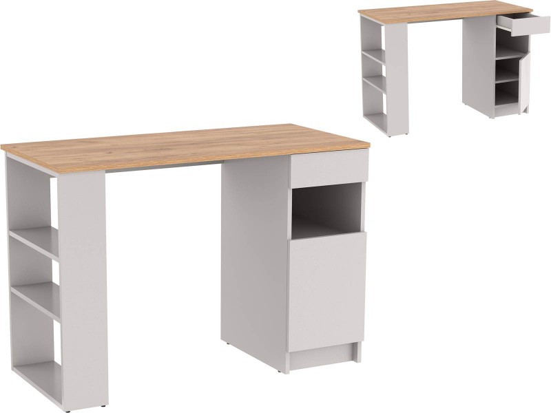 Прайм 89.10 Стол письменный с тумбой и полками [Прайм]