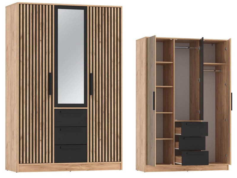 Вегас 83.08 Шкаф трёхстворчатый [Вегас_Олмеко]