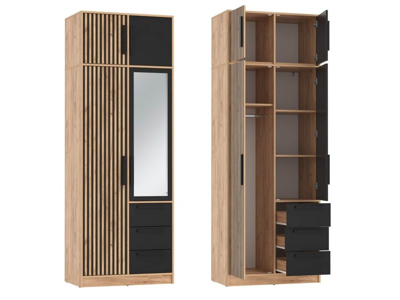 Вегас 83.09 Шкаф двухстворчатый + 83.12 тумба [Вегас_Олмеко]