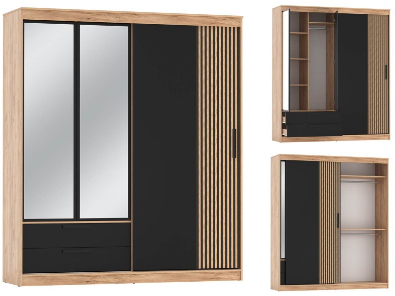 Вегас 83.13 Шкаф-купе с зеркалом [Вегас_Олмеко]