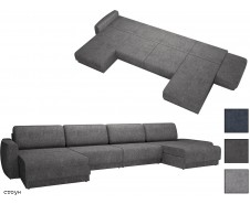 Женева 2S2OPF ПРАВЫЙ диван-кровать угловой еврокнижка [Женева]