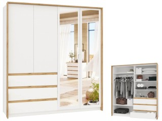 Дубай секция №11 Шкаф четырёхстворчатый с зеркалами и ящиками [Дубай]