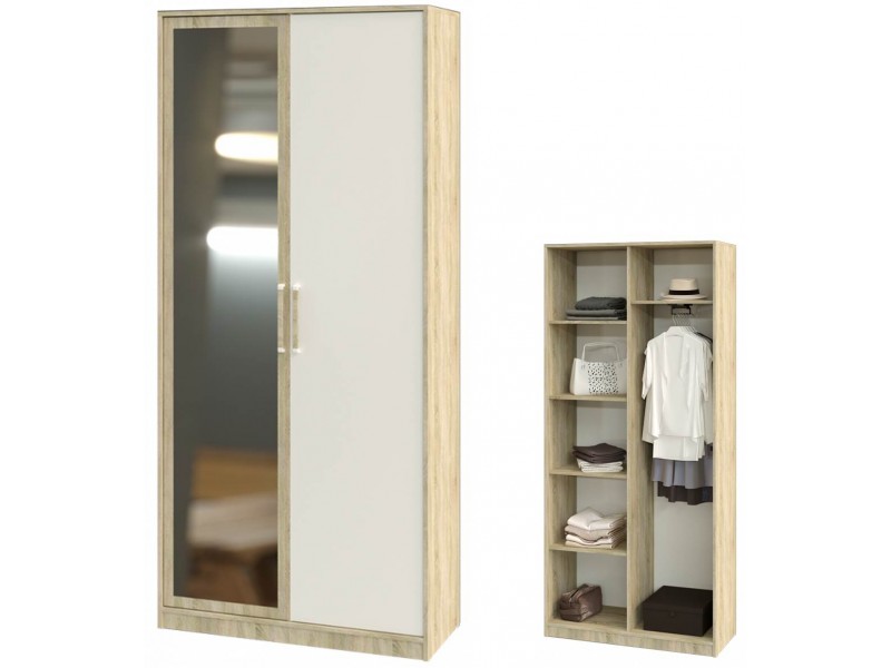 Эдем-1 секция №5 Шкаф двухстворчатый с зеркалом [Эдем-1]