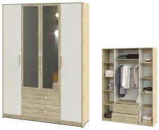 Эдем-1 секция №7 Шкаф четырёхстворчатый с зеркалом [Эдем-1]